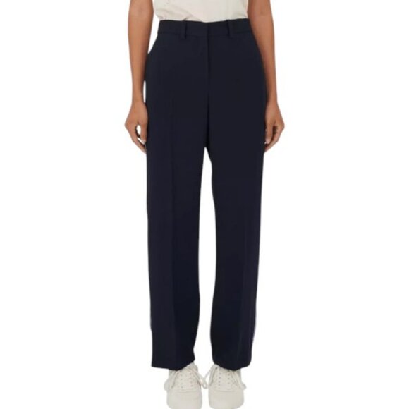 Maje navy blue with pink side stripe pants size 38 NWT - Picture 1 of 5